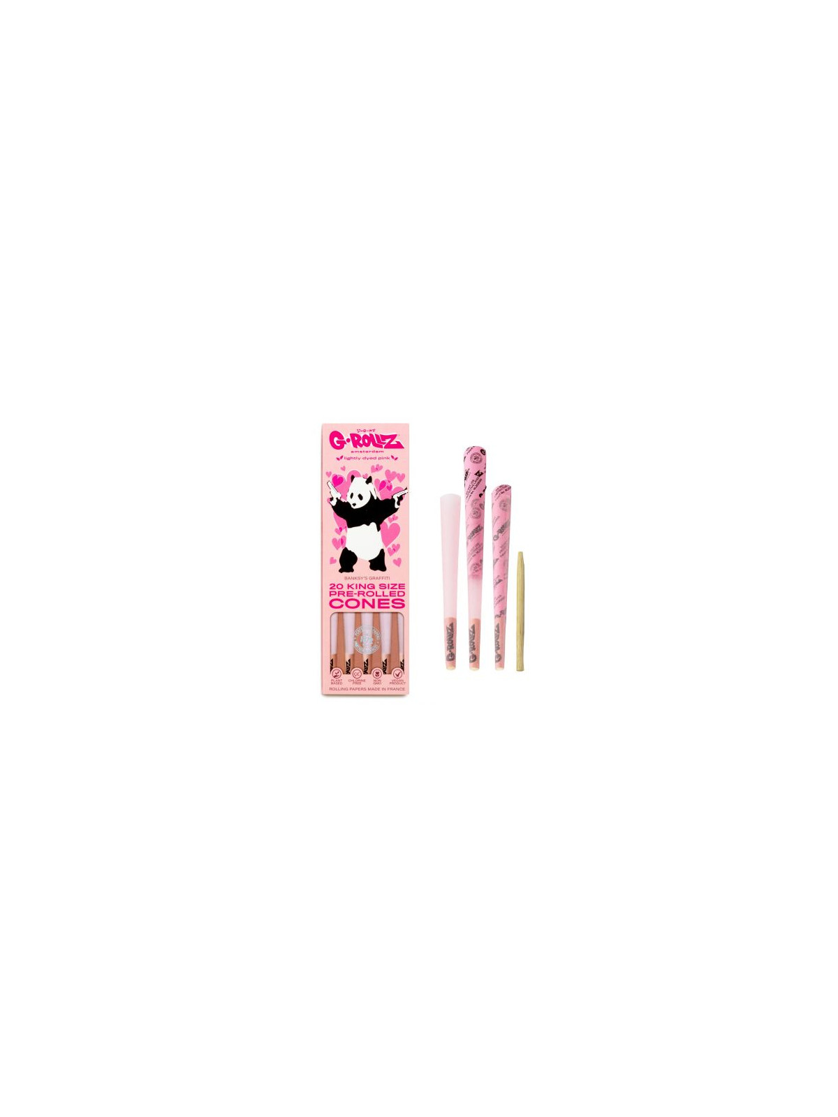 G-ROLLZ Conuri Banksy's Graffiti 'Lightly Dyed Pink' x20