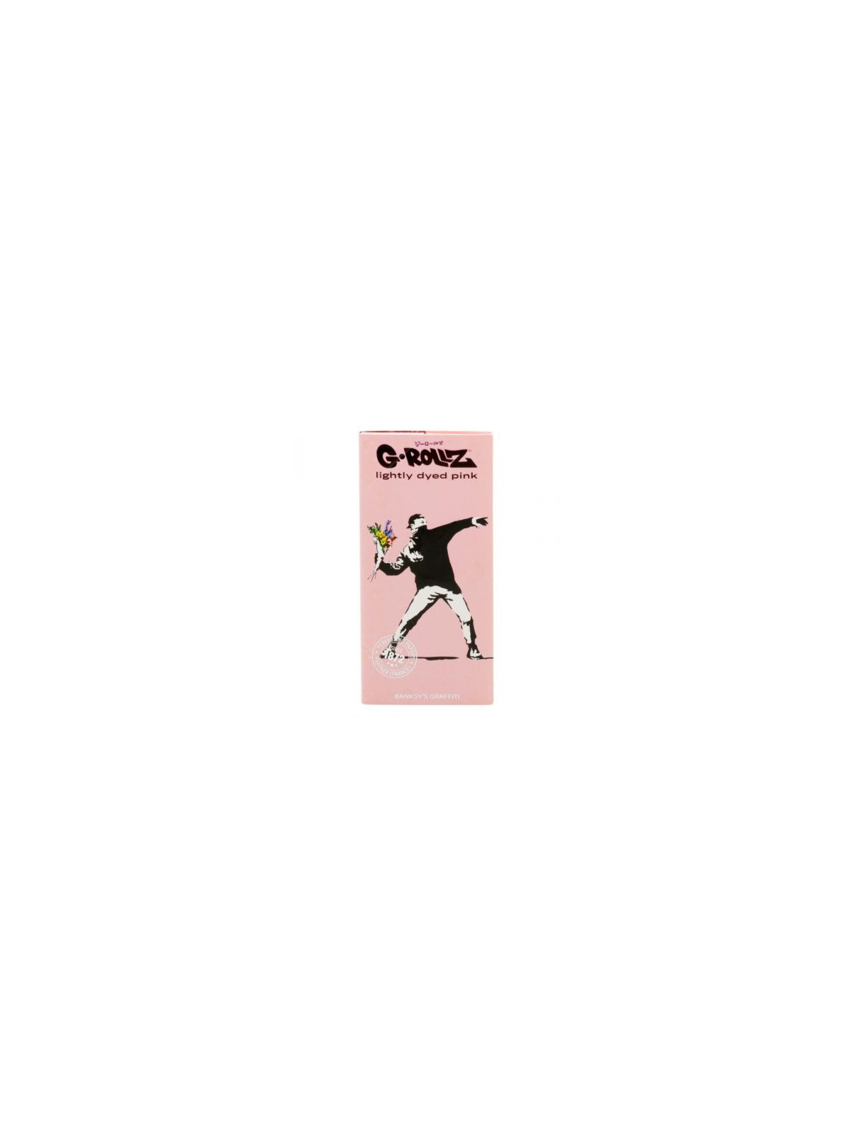 Foite King Size Slim G-Rollz 'Banksy's Graffiti' Roz cu santier si filtre