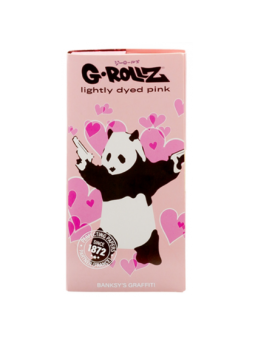 Foite King Size Slim G-ROLLZ Banksy's Graffiti 'Panda' Roz cu santier si filtre