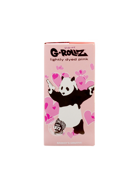 Foite King Size Slim G-ROLLZ Banksy's Graffiti 'Panda' Roz cu santier si filtre
