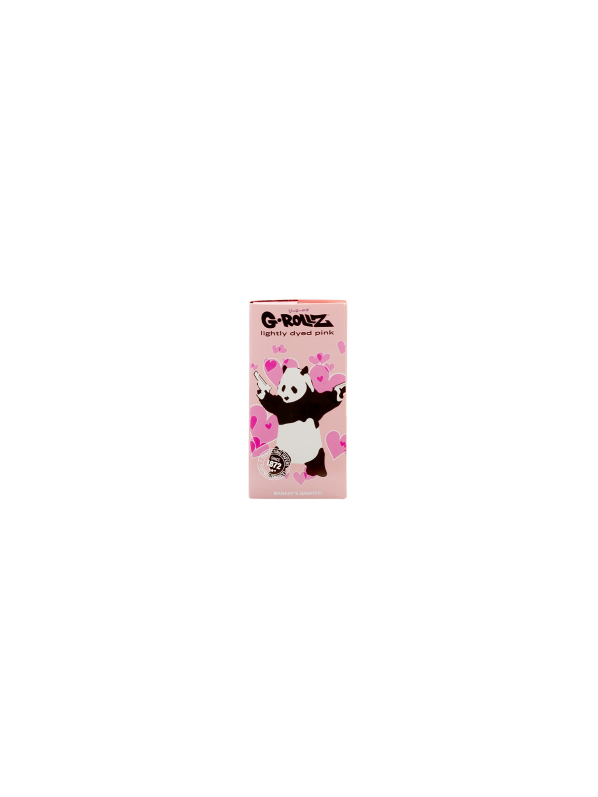 Foite King Size Slim G-ROLLZ Banksy's Graffiti 'Panda' Roz cu santier si filtre