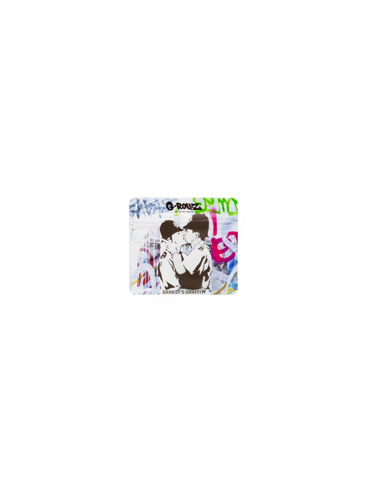 Pungi Zipp Anti-miros Banksy 'Cop on Cop' 90x80 mm