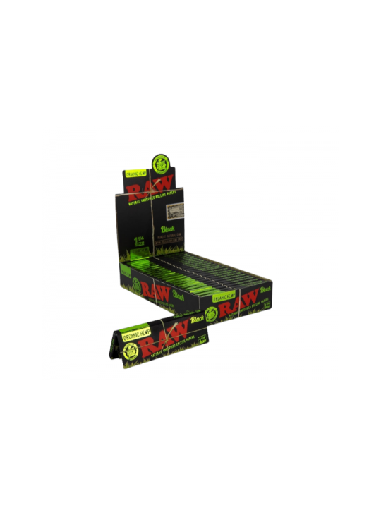 Foite 'Raw' Black 1/4 Organic din Canepa