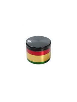 Grinder 'Black Leaf' Rasta 'Medium' - 4Part Ø-49mm