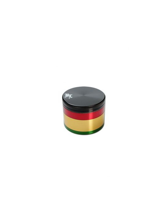Grinder 'Black Leaf' Rasta 'Medium' - 4Part Ø-49mm