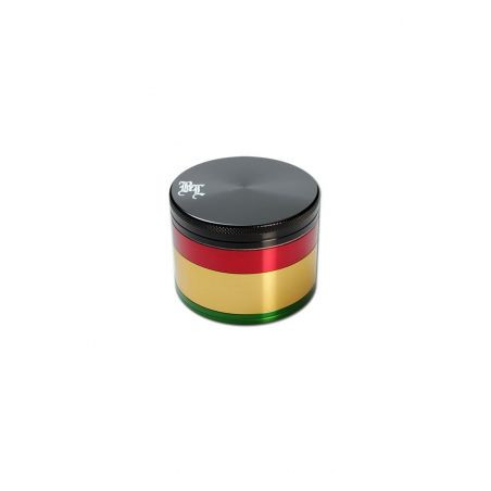 Grinder 'Black Leaf' Rasta 'Medium' - 4Part Ø-49mm