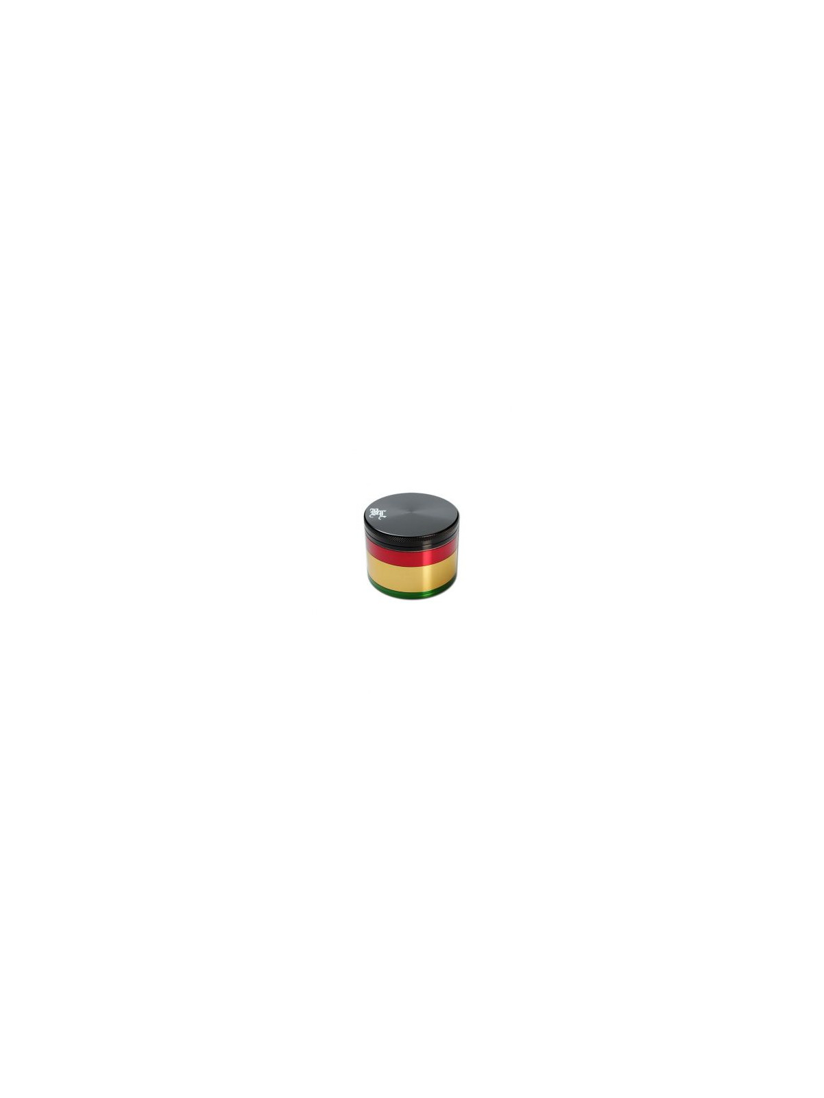 Grinder 'Black Leaf' Rasta 'Medium' - 4Part Ø-49mm
