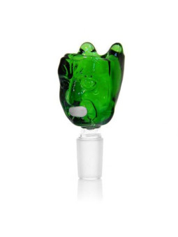 Bol bong 'Scared Face' verde - 14mm