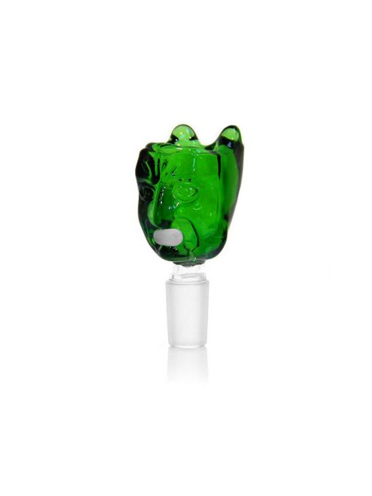 Bol bong 'Scared Face' verde - 14mm