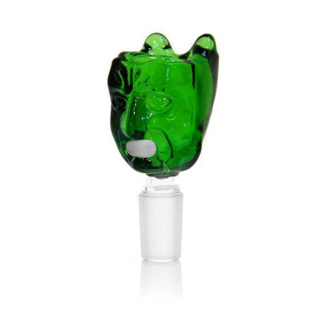 Bol bong 'Scared Face' verde - 14mm