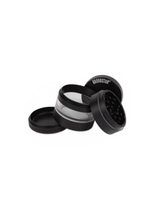 Grinder 'Kannastor' Black cu Geam - 4Part Ø-56mm