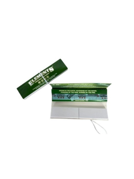 Foite neinalbite din plante King Size Slim 'Elements' Green Connoisseur cu filtre