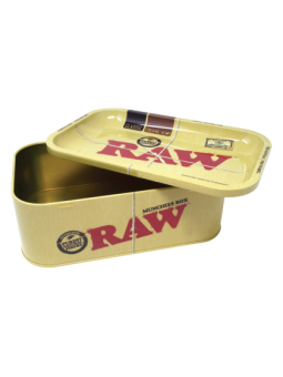 Cutie metalica 'Raw' cu tava de rulat