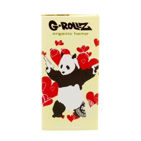 Foite King Size Slim G-Rollz 'Panda Gunnin' din Canepa Organica + santier si filtre