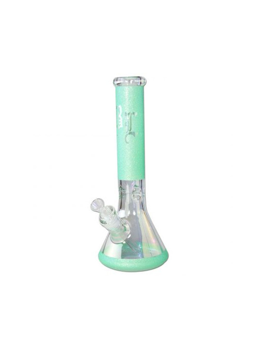 Black Leaf Beaker Bong Ice Glitzy Glitter H-350mm