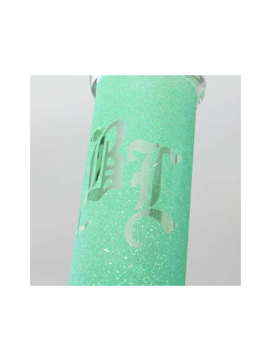Black Leaf Beaker Bong Ice Glitzy Glitter H-350mm