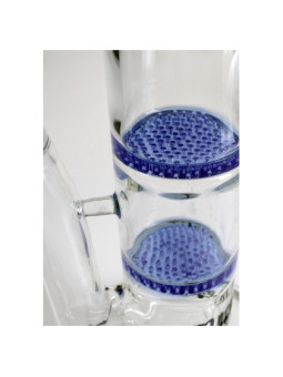 Bong 'Black Leaf' cu Gheata si x2 HoneyComb Albastru H-450mm