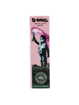 Foite King Size Slim Roz G-ROLLZ Banksy's Graffiti 'Torch Boy' + filtre