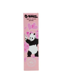 Foite King Size Slim Roz G-ROLLZ Banksy's Graffiti 'Panda Gunnin' + filtre