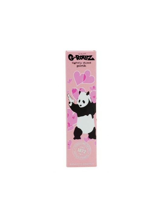 Foite King Size Slim Roz G-ROLLZ Banksy's Graffiti 'Panda Gunnin' + filtre