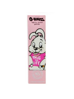 Foite King Size Slim Roz G-ROLLZ Banksy's Graffiti 'Thug Life' + filtre