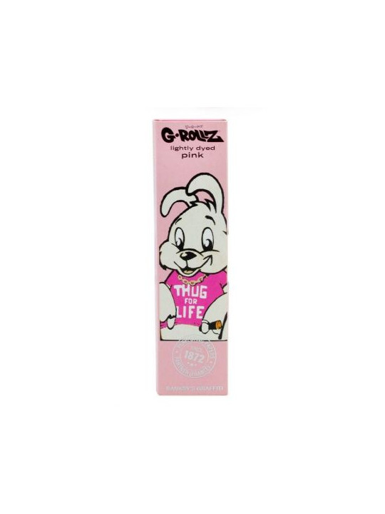 Foite King Size Slim Roz G-ROLLZ Banksy's Graffiti 'Thug Life' + filtre