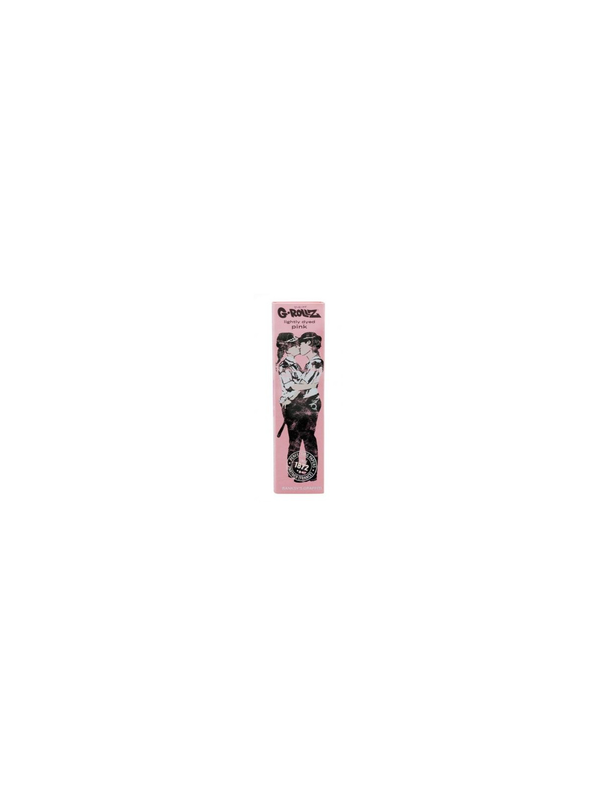 Foite King Size Slim Roz G-ROLLZ Banksy's Graffiti 'Police Kiss' + filtre