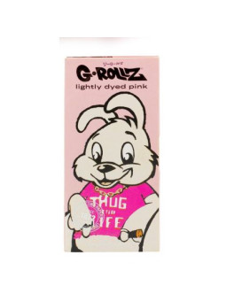 Foite King Size Slim G-ROLLZ Roz Banksy's Graffiti 'Thug Life' + santier si filtre