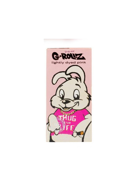 Foite King Size Slim G-ROLLZ Roz Banksy's Graffiti 'Thug Life' + santier si filtre