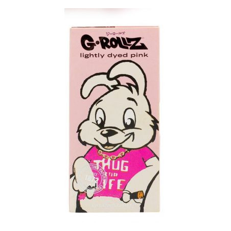 Foite King Size Slim G-ROLLZ Roz Banksy's Graffiti 'Thug Life' + santier si filtre