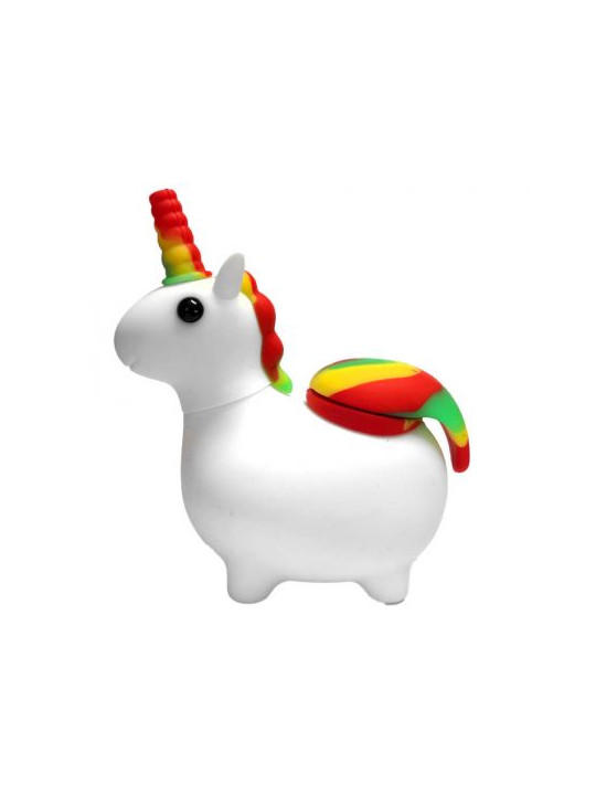 Pipa Unicorn Alb din Silicon