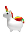 Pipa Unicorn Alb din Silicon