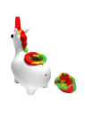 Pipa Unicorn Alb din Silicon