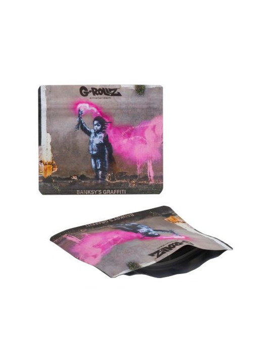 Pungi Zip Anti-miros Banksy's 'Torch Boy' 90x80 mm