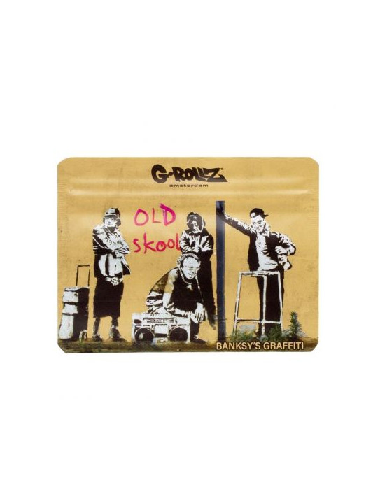 Pungi Zip Anti-miros Banksy's 'Old Skool' 105x80 mm