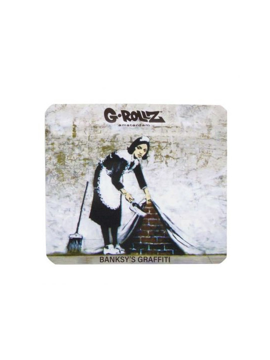 Pungi zipp anti-miros Banksy's 'Camden Maid' 90x80 mm