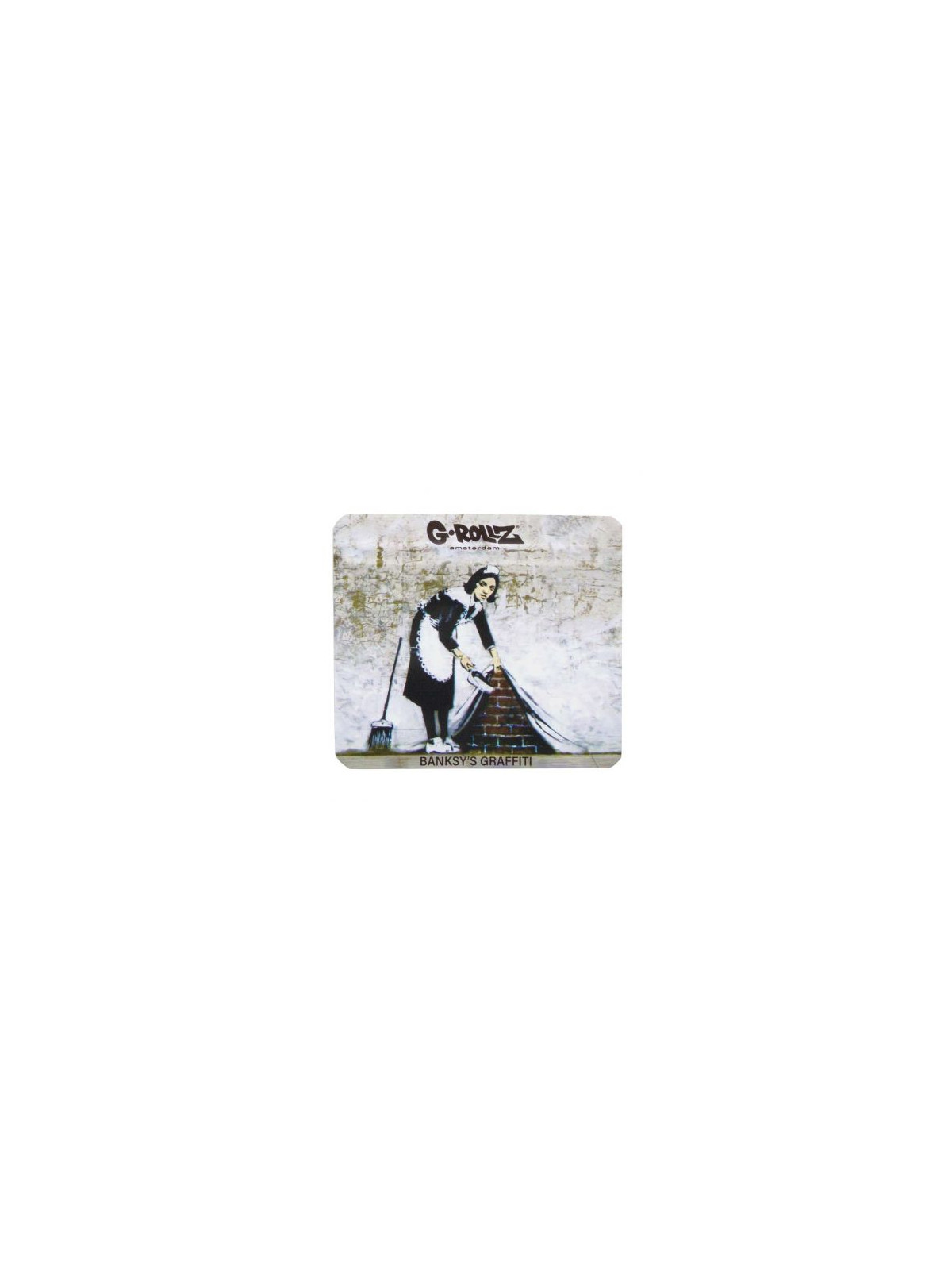 Pungi zipp anti-miros Banksy's 'Camden Maid' 90x80 mm