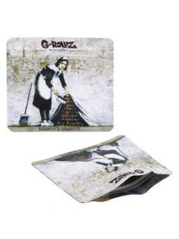 Pungi zipp anti-miros Banksy's 'Camden Maid' 90x80 mm