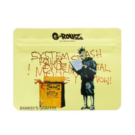 Pungi zipp anti-miros Banksy's 'Ikea Punk' 105x80 mm