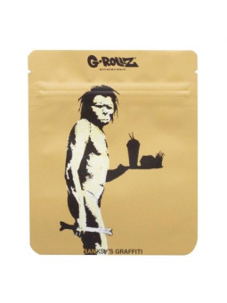 Pungi Zip Anti-miros Banksy's 'Fast Food Caveman' 100x125 mm