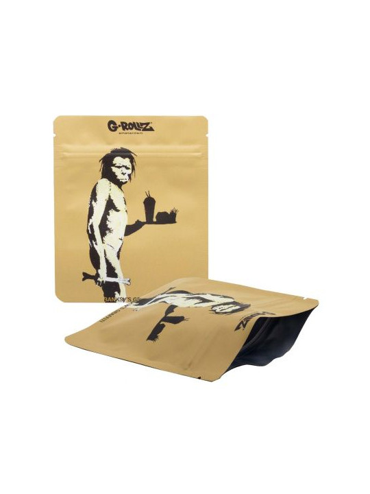 Pungi Zip Anti-miros Banksy's 'Fast Food Caveman' 100x125 mm