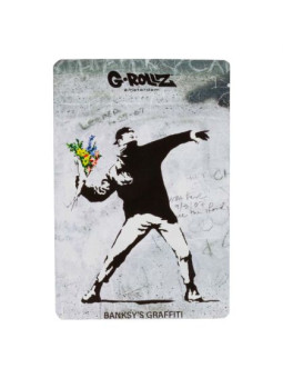 Pungi Zip Anti-miros Banksy's 'Flower Thrower' 100x150 mm