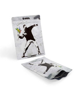 Pungi Zip anti-miros 'Banksy 'Flower Thrower'200x300mm