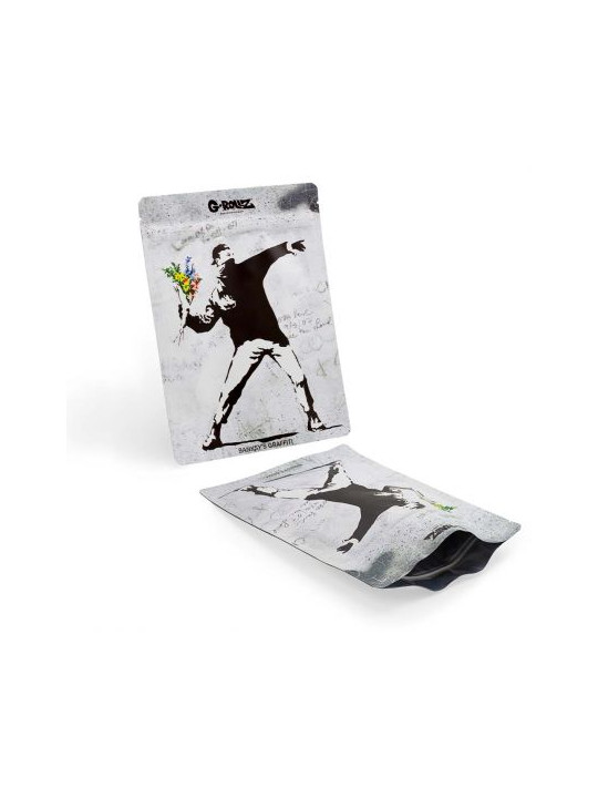 Pungi Zip anti-miros 'Banksy 'Flower Thrower'200x300mm