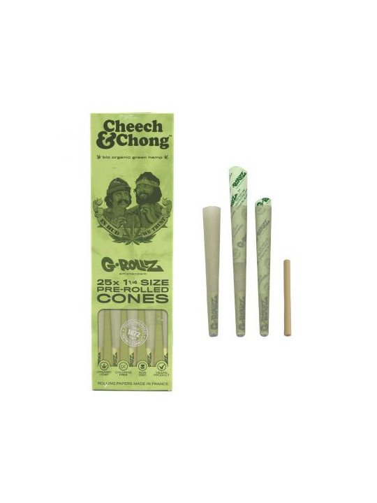 Conuri x 25 '1¼' G-Rollz Cheech & Chong(TM) - Organic Green Hemp