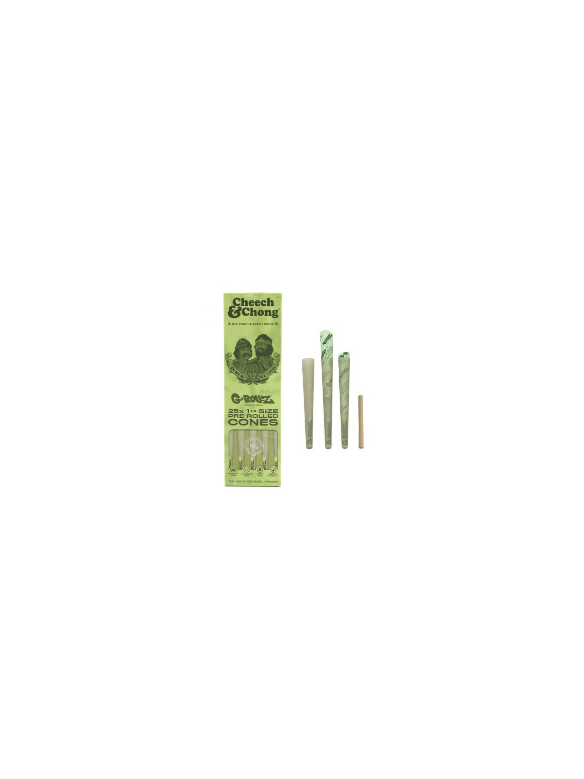 Conuri x 25 '1¼' G-Rollz Cheech & Chong(TM) - Organic Green Hemp
