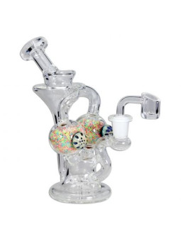 Black Leaf Recycle Bong GLOW IN THE DARK 180mm