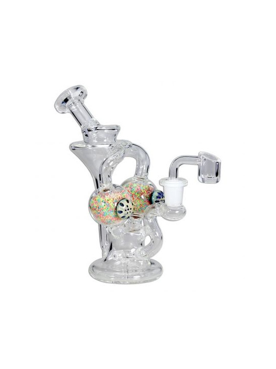 Black Leaf Recycle Bong GLOW IN THE DARK 180mm