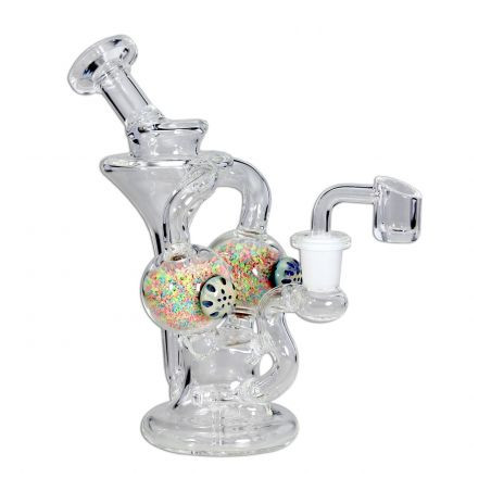 Black Leaf Recycle Bong GLOW IN THE DARK 180mm