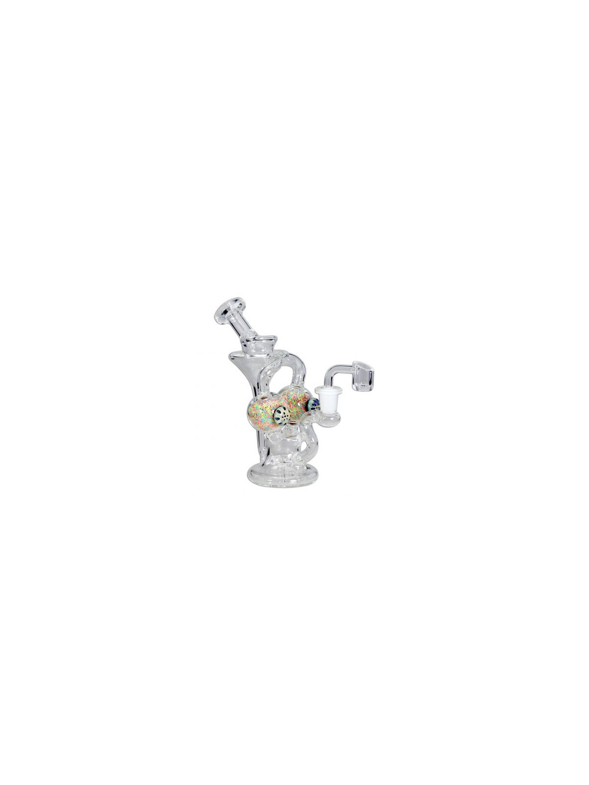 Black Leaf Recycle Bong GLOW IN THE DARK 180mm